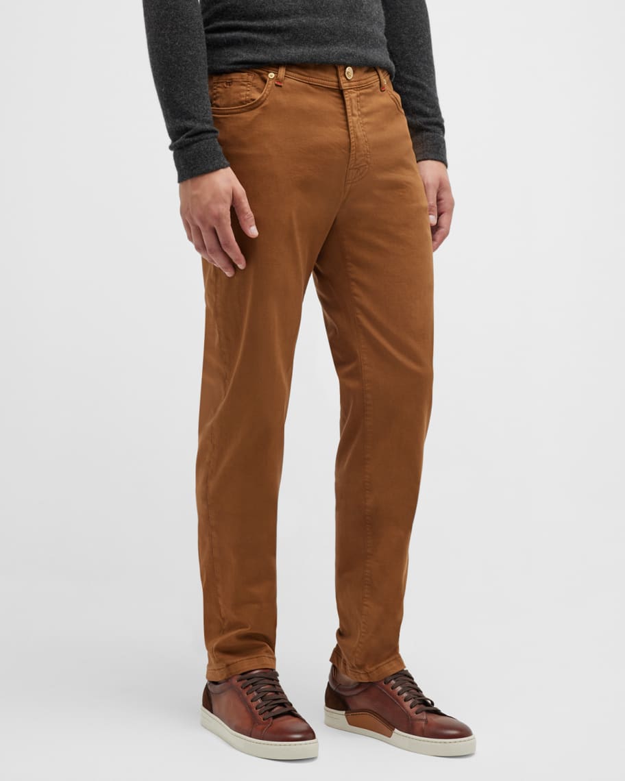 Marco Pescarolo Men's Cashmere Stretch 5-Pocket Pants | Neiman Marcus