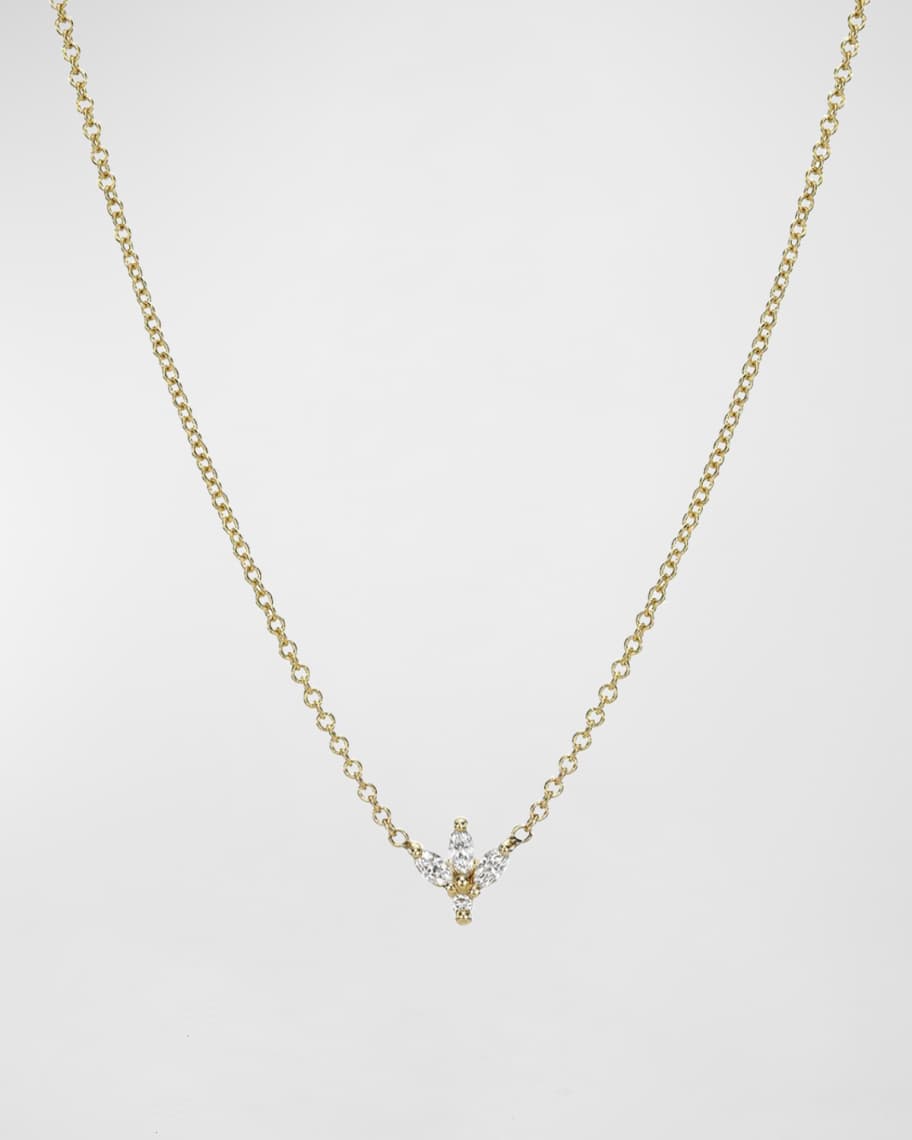 Zoe Lev Jewelry Diamond Lotus Necklace Neiman Marcus
