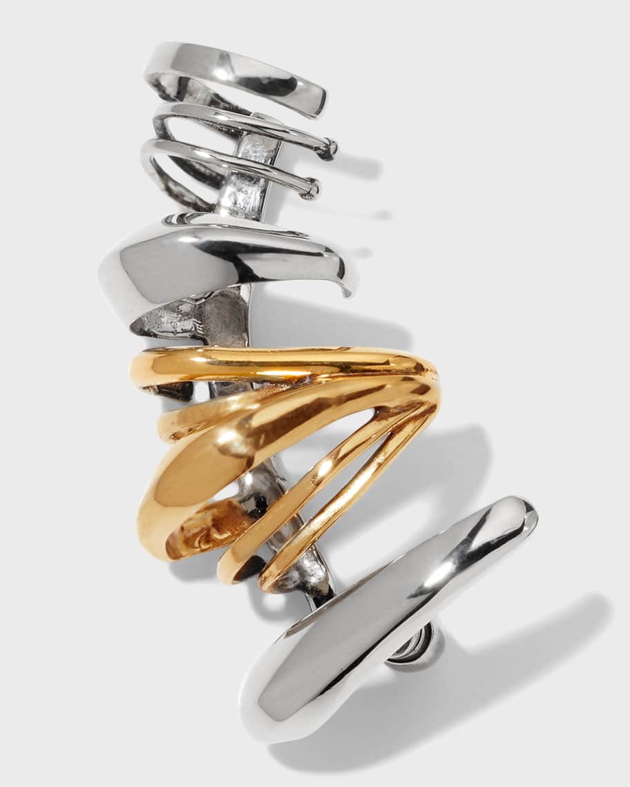 アクセサリー Alexander McQueen Multi Hoop Ear Cuff Multi hoop ear cuffs in antique gold, silver and crystal