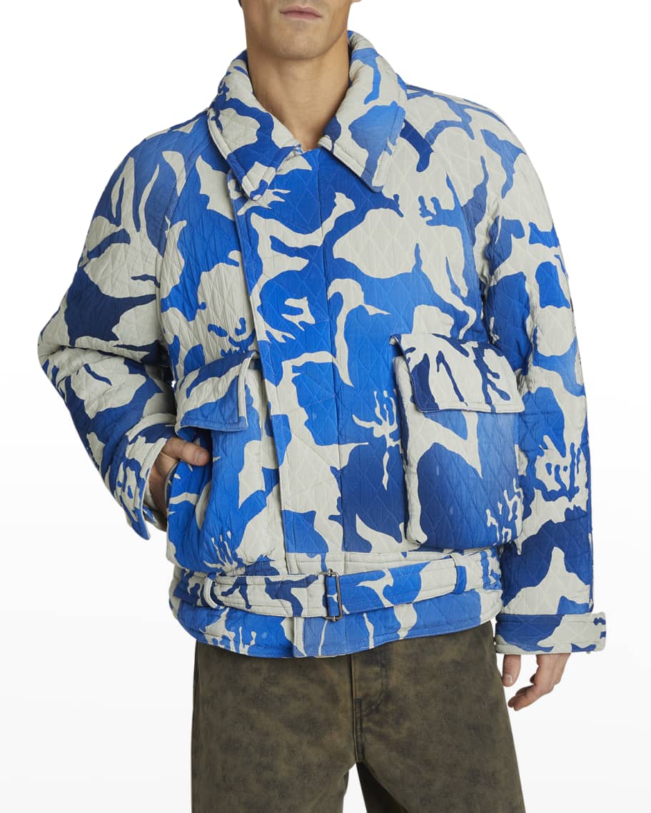 DRIES VAN NOTEN Floral-print denim jacket