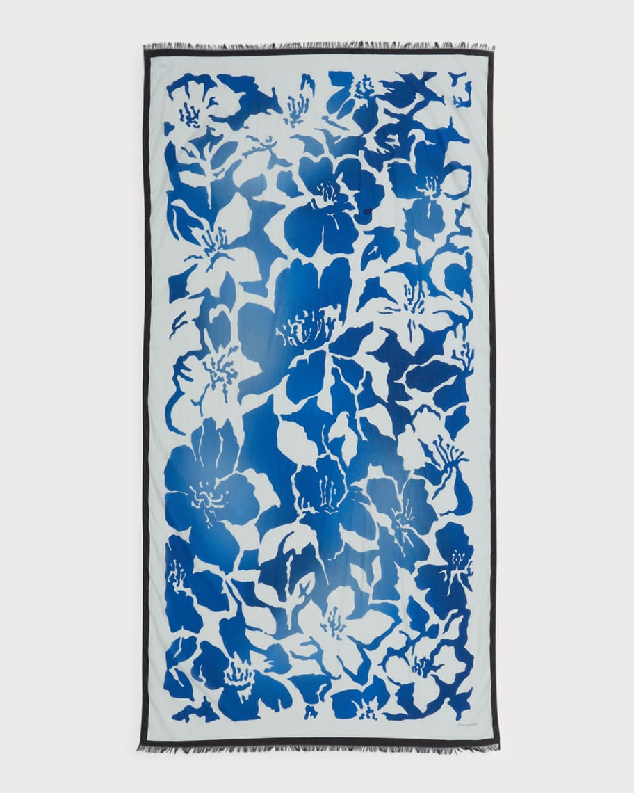 Image 2 of 3: Men's Foster Floral-Print Scarf