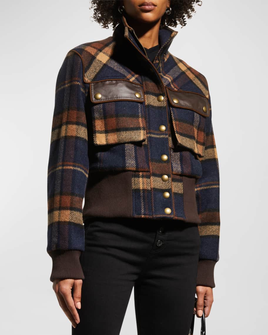 Veronica beard plaid jacket top