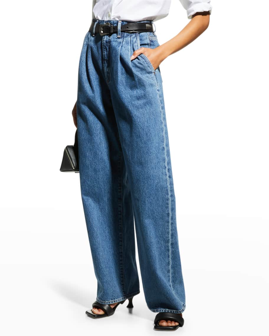 新品 GOLDSIGN デニム THE EDGAR TROUSER / 25 Goldsign The Edgar Pleated Wide-Leg Trouser Jeans | Neiman Marcus