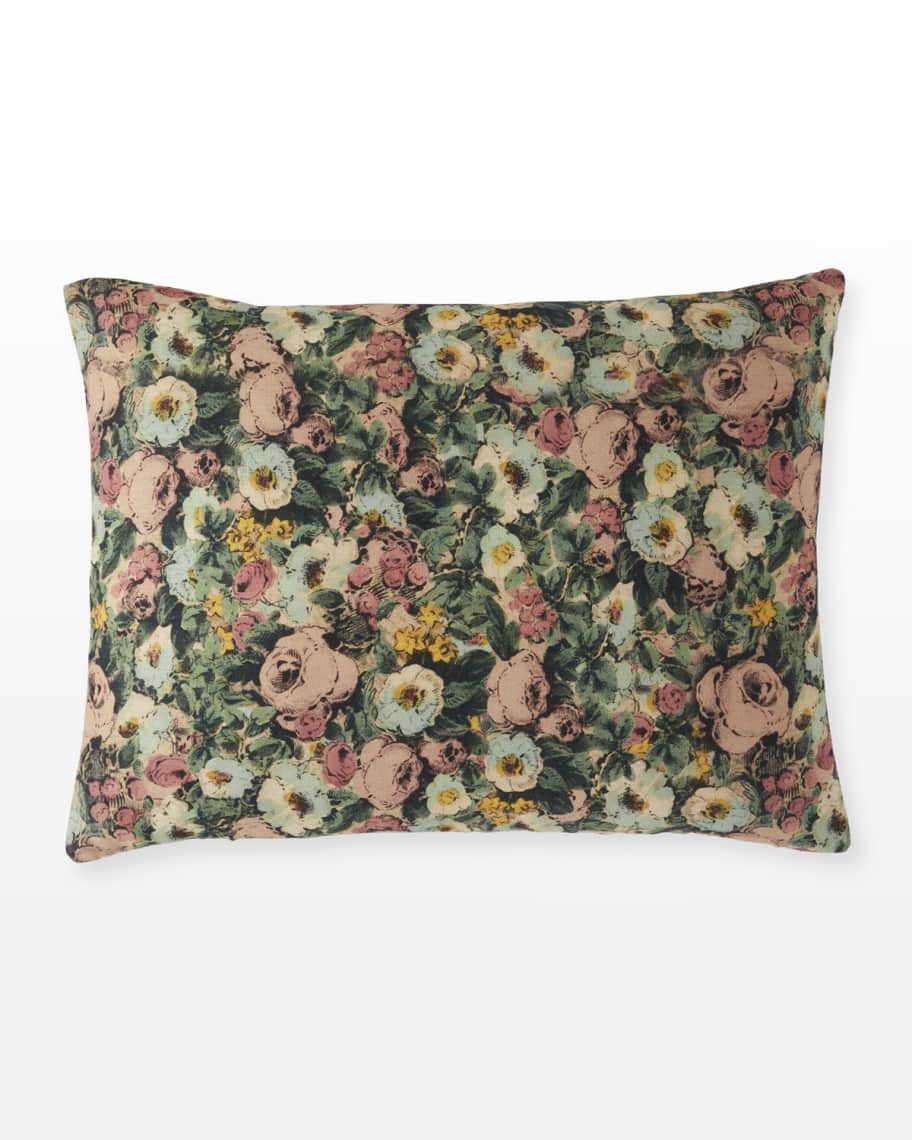 John Derian Toucan Floral Pillow, 18x24 | Neiman Marcus
