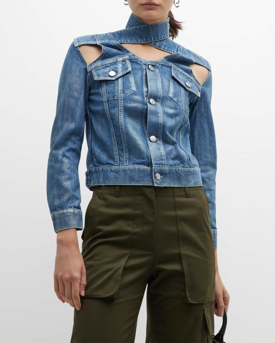 Coperni Blue Strap Denim Jacket