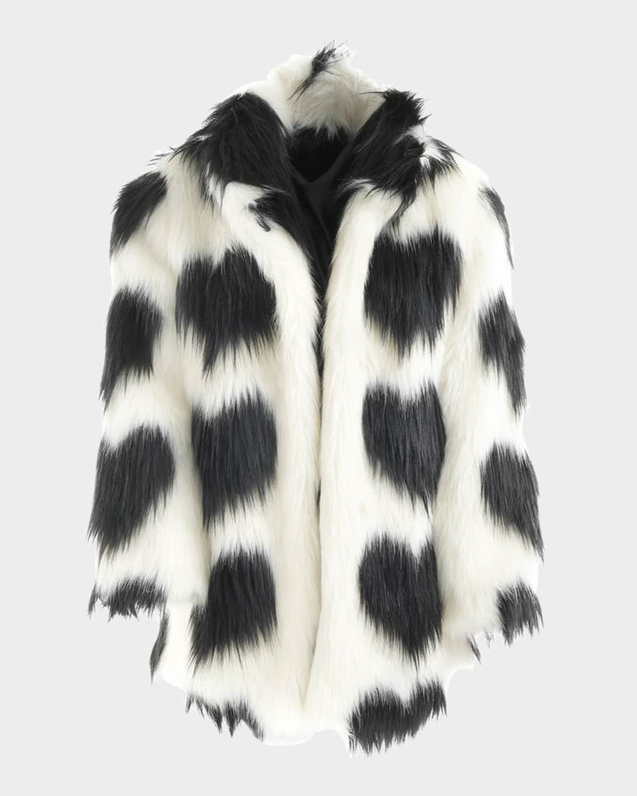 Fabulous Furs Girl's Sweetheart Faux Fox Coat, Size XXS-L