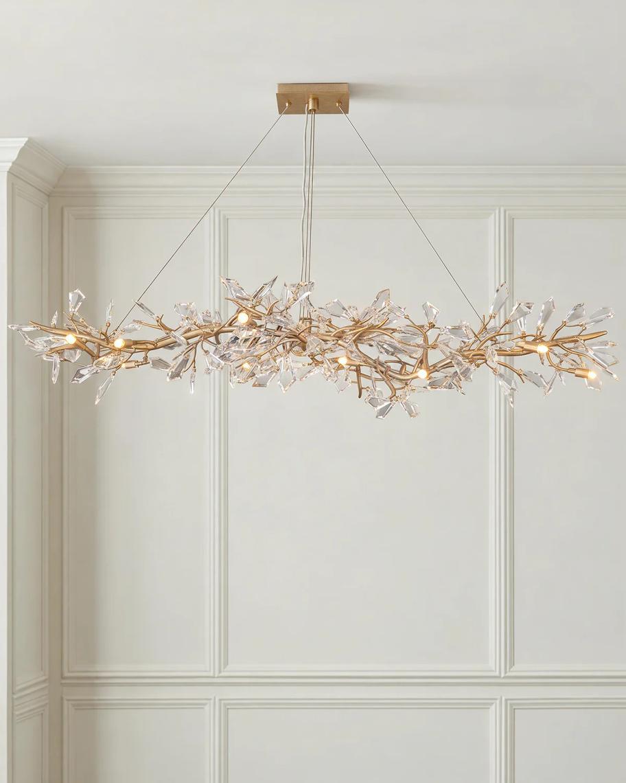 John-Richard Collection Kotta Fourteen-Light Cut-Crystal Oblong