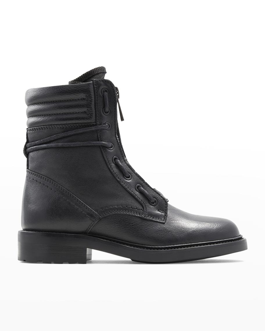 Belstaff Pettra Leather Zip Booties | Neiman Marcus