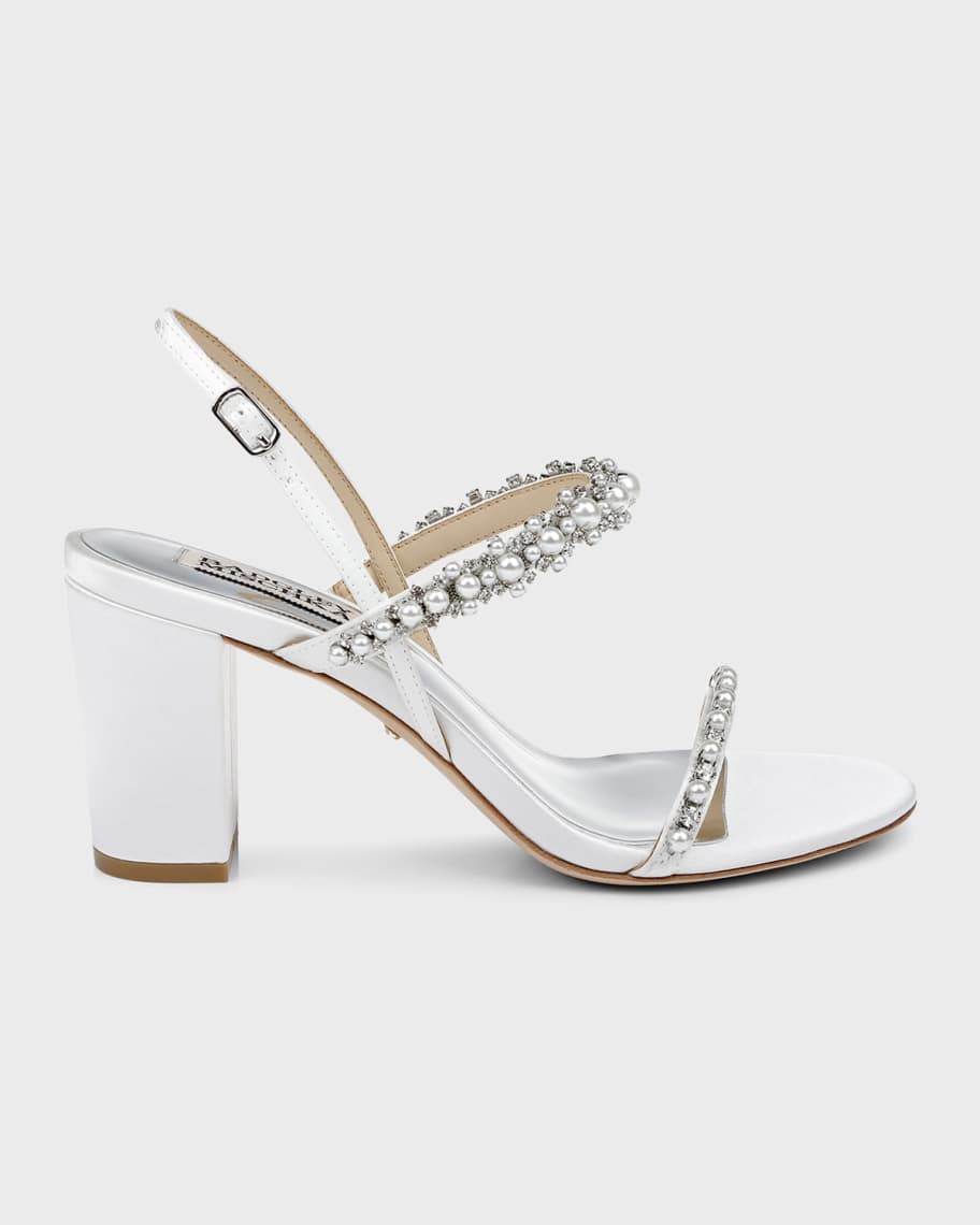 Badgley Mischka Women's Natasha Evening Heels Gray Size 9.5