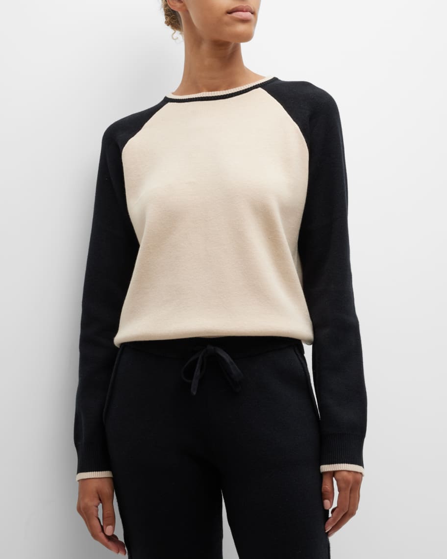 Monrow colorblock sweatshirt clearance