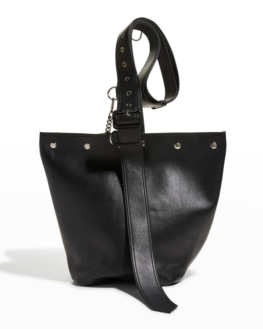 Alexander McQueen Edge Tote Bag Black/Off White, Tote