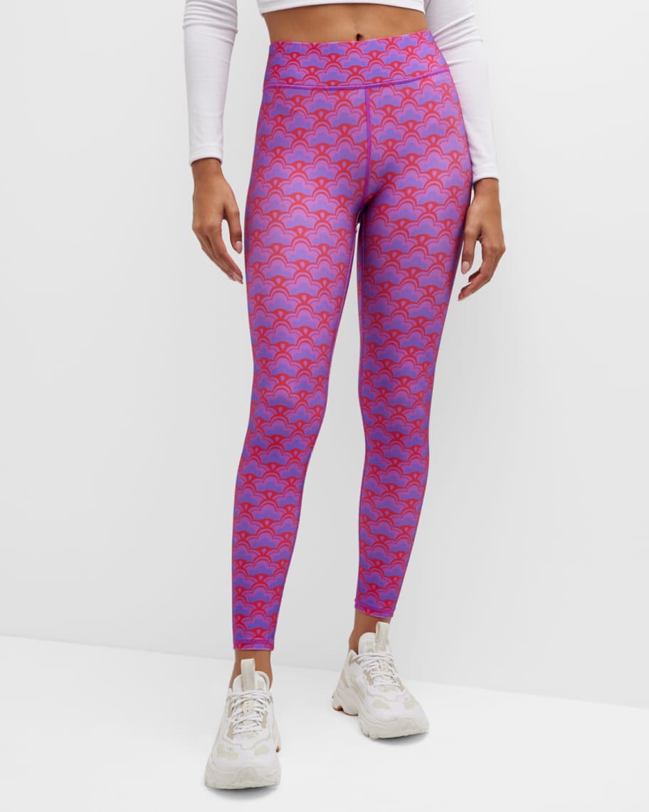 Terez Women's Duoknit Super High Waist Leggings Pink Size Medium