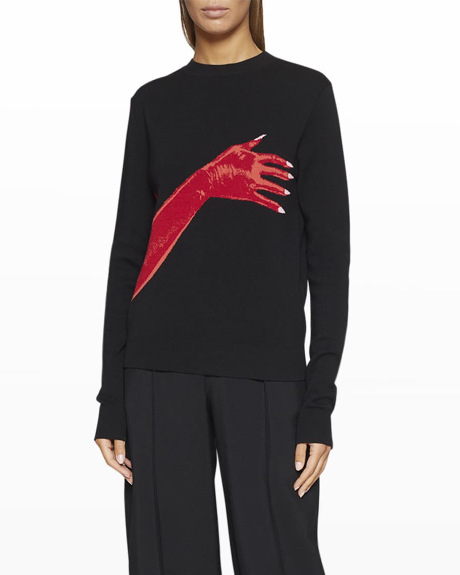 loewe glove print dress