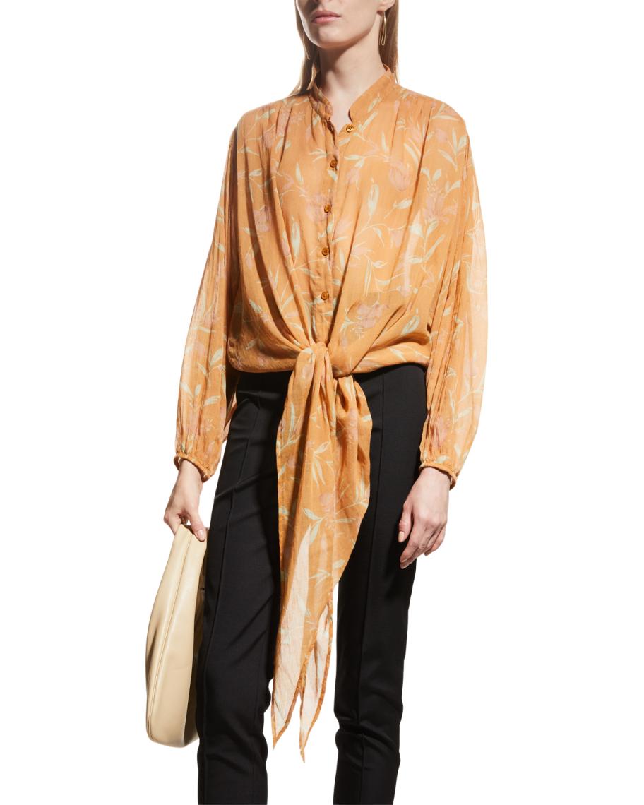 Haut Blouse Floral Mes Demoiselles Paris - Taille 1 - 95% Viscose, 5% Polyamide - Neuf Avec étiquette