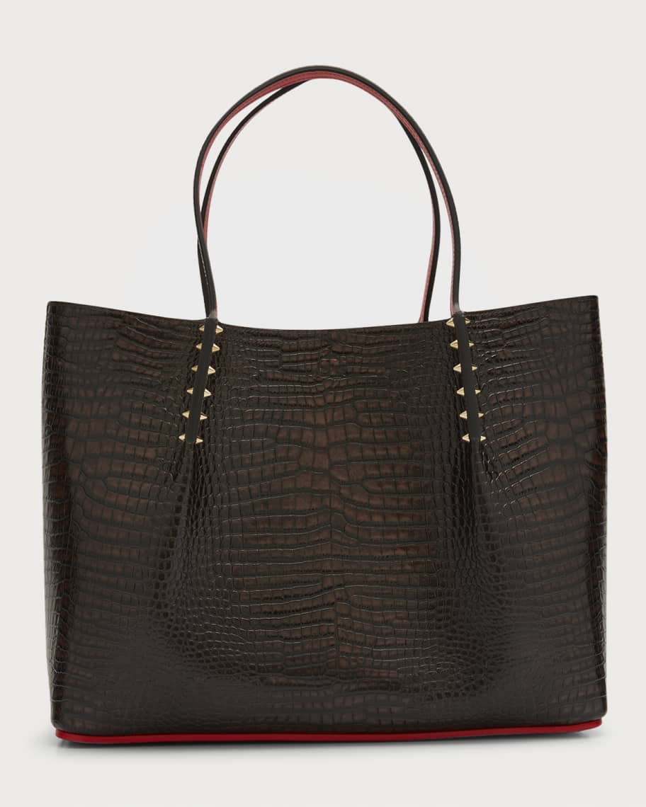 Christian Louboutin Cabarock Large in Croc Embossed Leather | Neiman Marcus