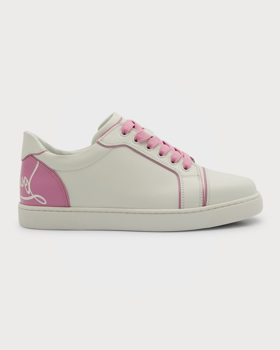 Christian Louboutin Fun Vieira Script Red Sole Sneakers Neiman