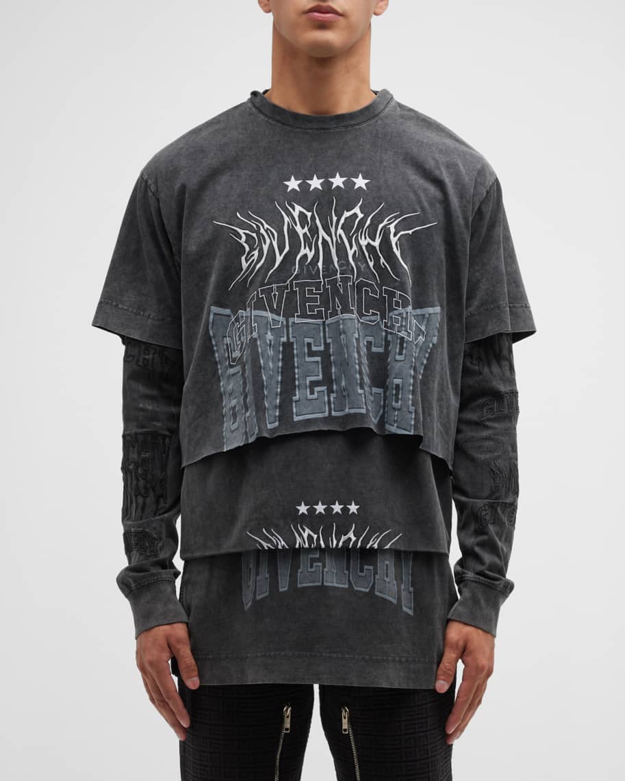 Givenchy: Black Layered Long Sleeve T-Shirt