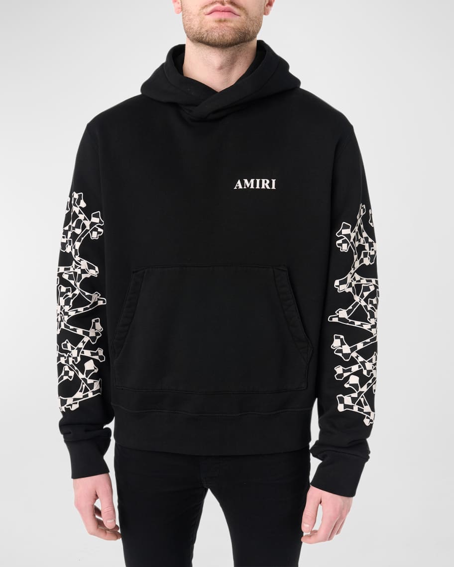 Amiri Men's Checkered Bones Pullover Hoodie | Neiman Marcus