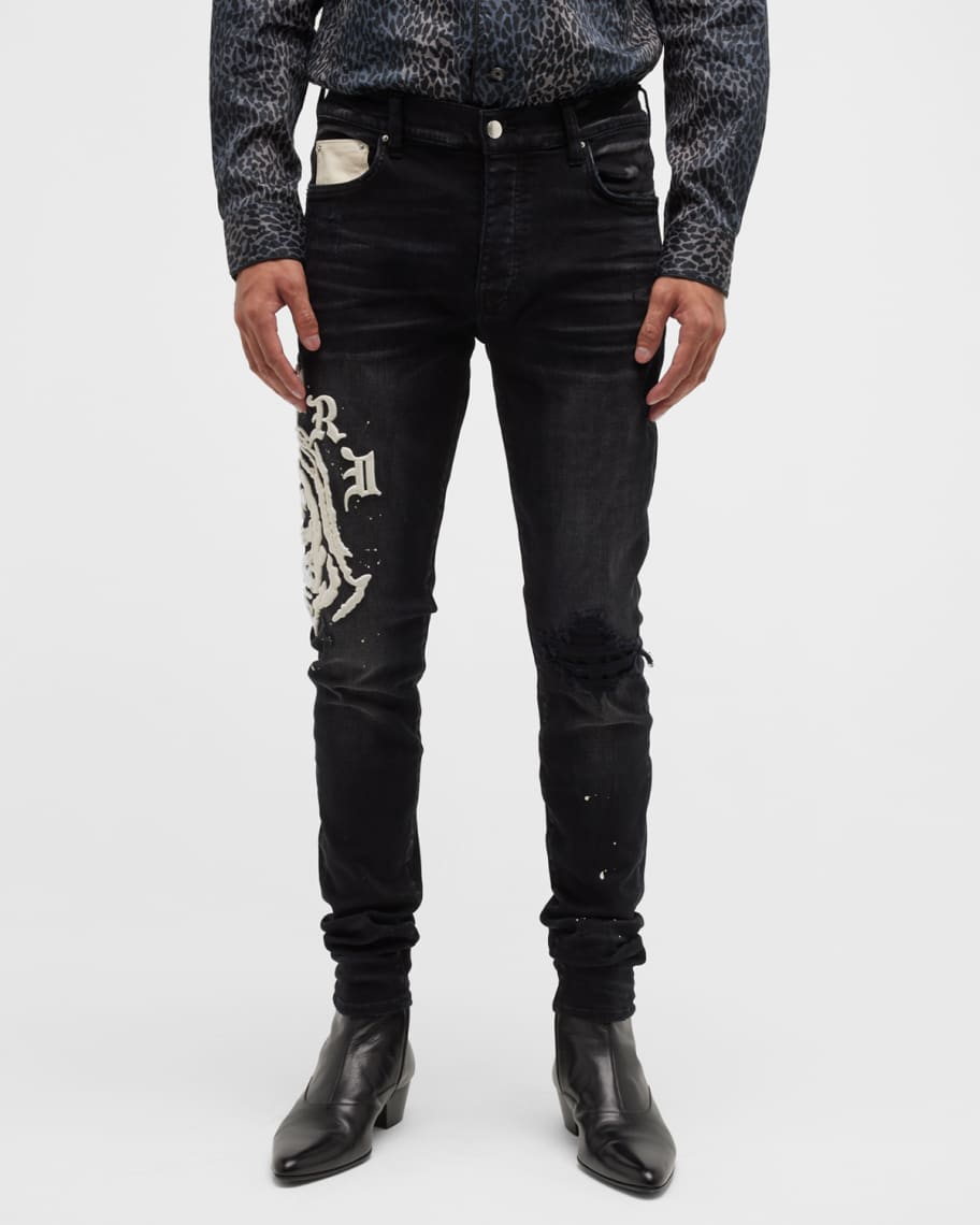 Amiri x Wes Lang Men's Reaper Logo Jeans | Neiman Marcus