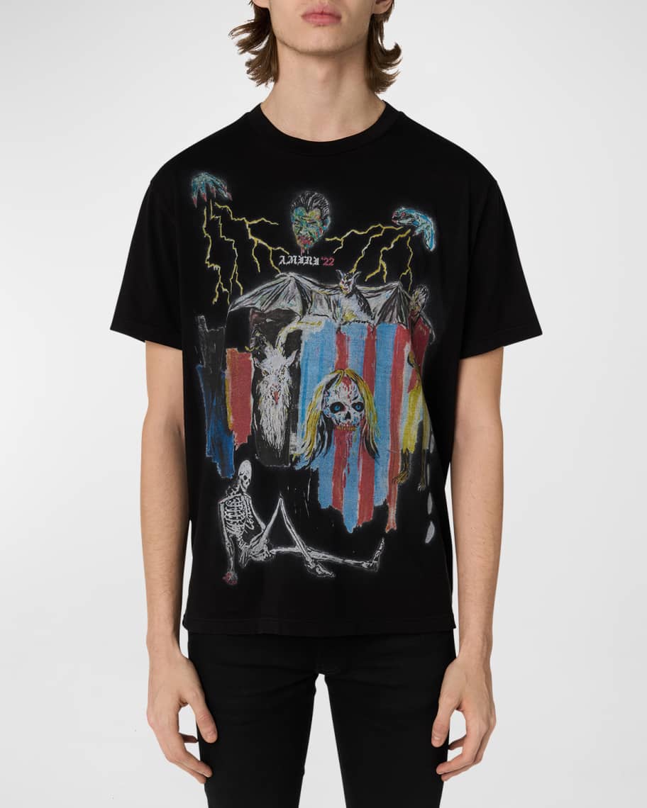 トップス AMIRI WES LANG BLOOD '38 SHIRT AMIRI Wes Lang Blood 38' T-Shirt Black | END. (US)
