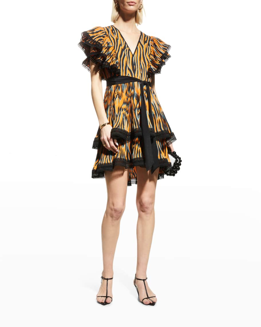 DIANE VON FURSTENBERG Pippa ruffled printed chiffon mini dress