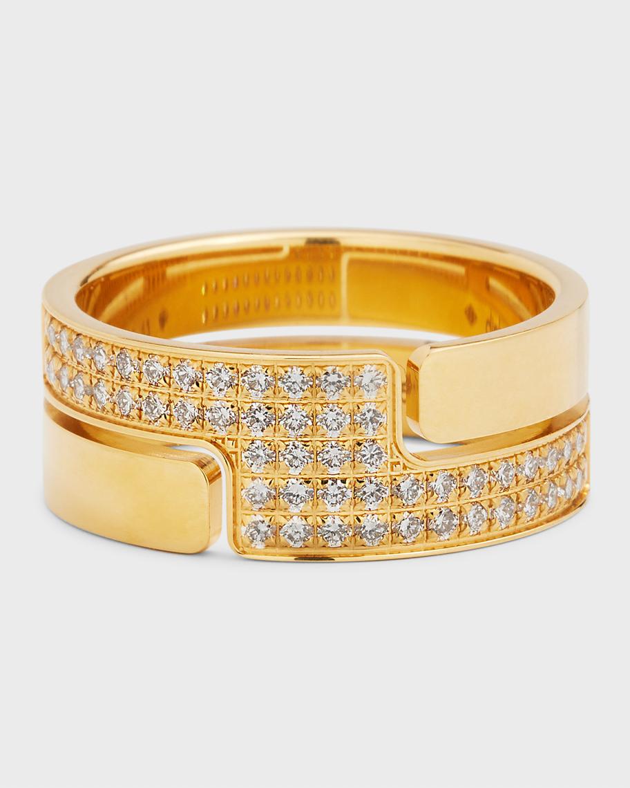 DINH VAN Yellow Gold 70S Medium Diamond Ring, Size 54 | Neiman Marcus