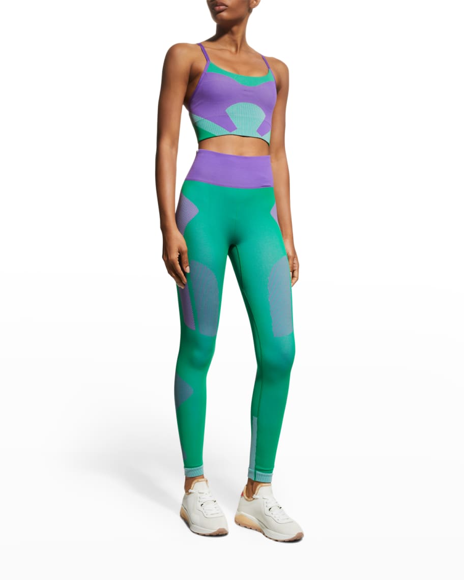 adidas adidas by Stella McCartney TrueStrength Seamless Medium-Support Yoga  Sports Bra - Green