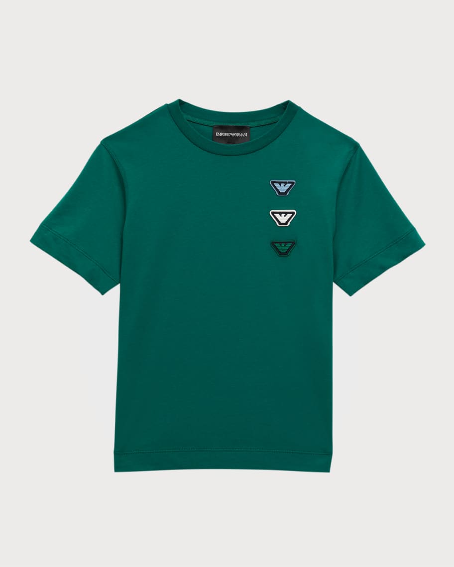 Emporio Armani Boy's Eagle Logo Patch Tee, Size 612 Neiman Marcus