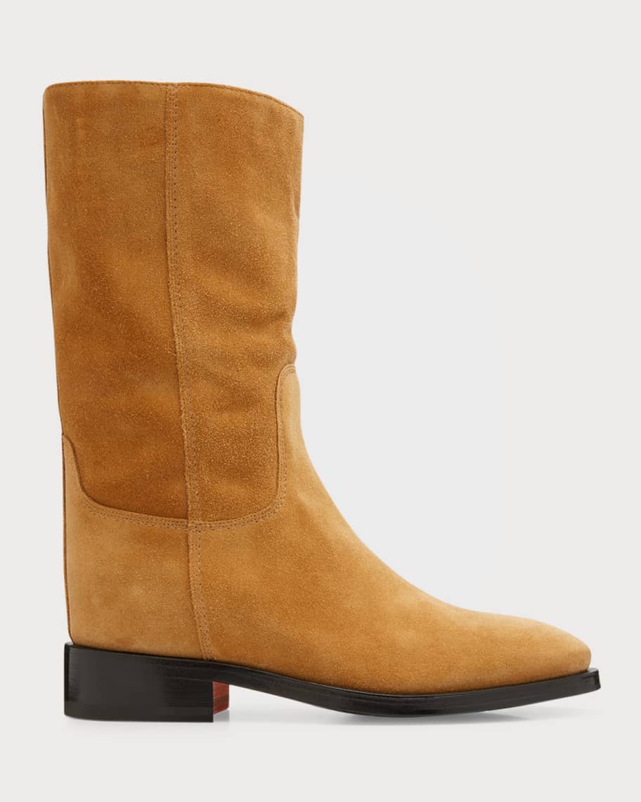 Santoni Fleeces Suede Tall Ranch Boots Neiman Marcus