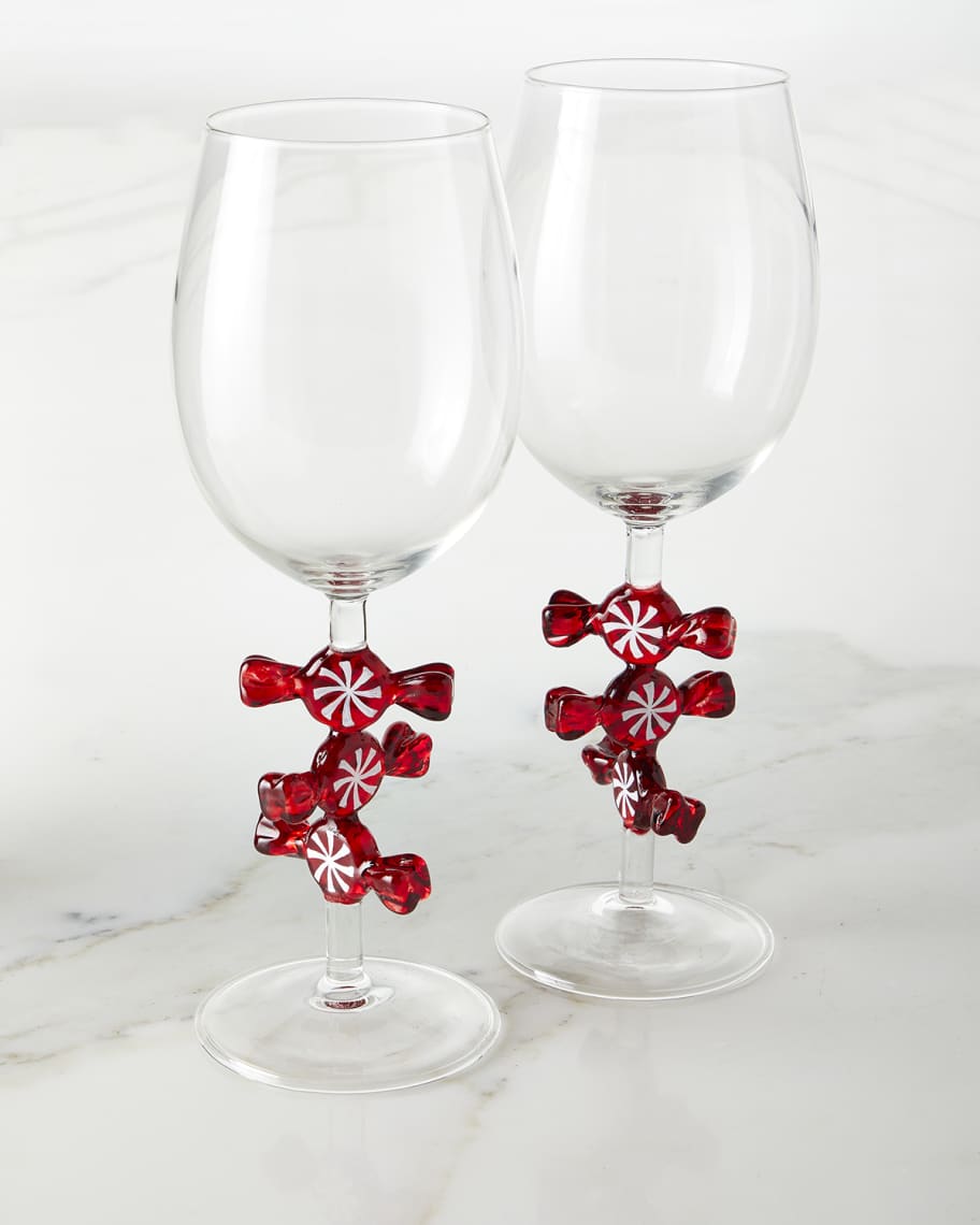 Neiman Marcus Cut Stemless Wine Glasses, Set of 4
