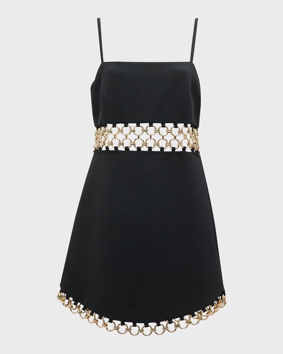 Alexis Gaudy Golden Ring Crepe Mini Dress | Neiman Marcus