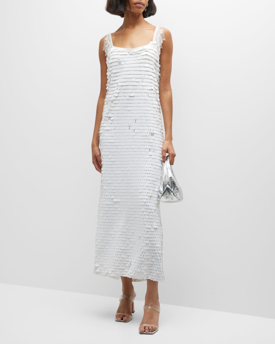 Alexis Felici Sleeveless Sequin Midi Sheath Dress | Neiman Marcus