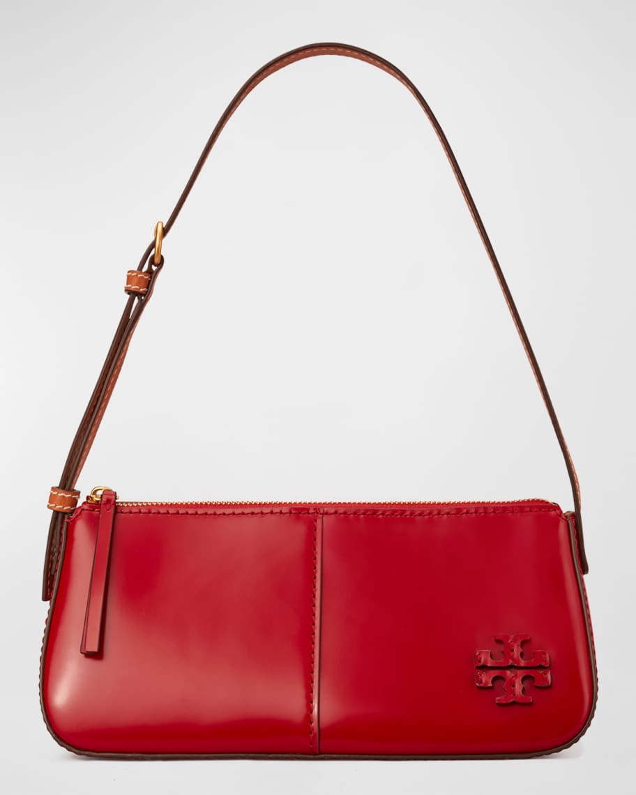 Tory Burch McGraw Leather Wedge Shoulder Bag Neiman Marcus