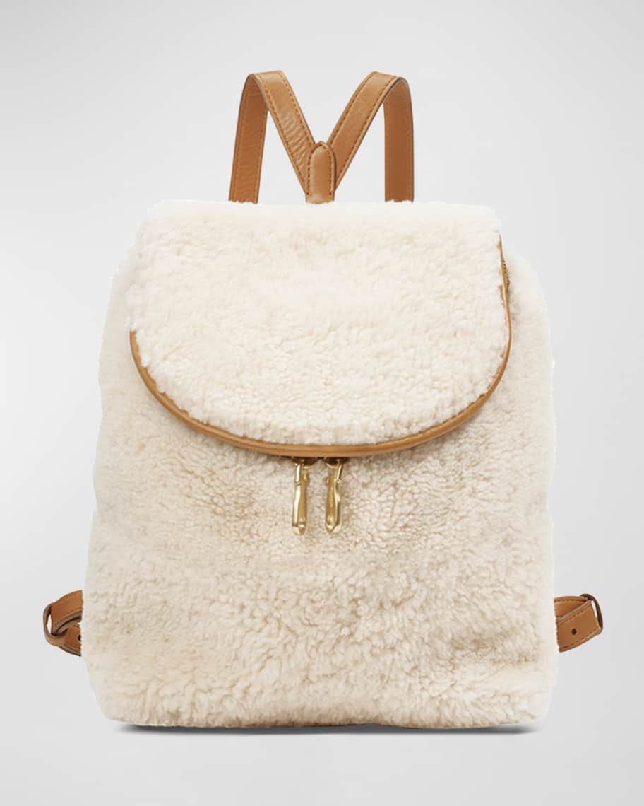 Shinola The Mini Pocket Shearling Backpack | Neiman Marcus