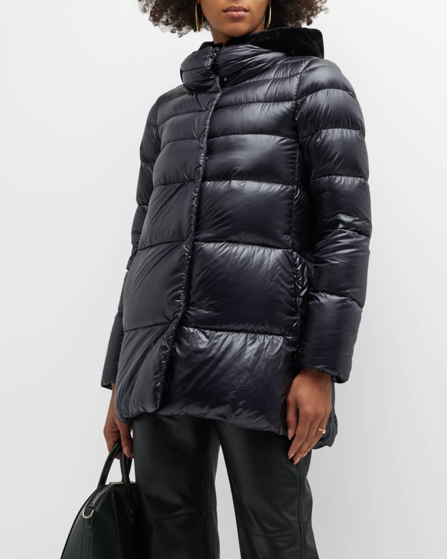 Herno Puffer Coat w/ Removable Faux Fur Insert | Neiman Marcus