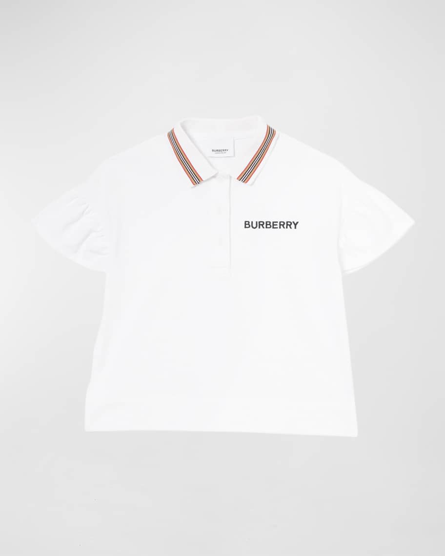 Burberry Girl s Martina Flutter Sleeve Polo Shirt Size 3 14