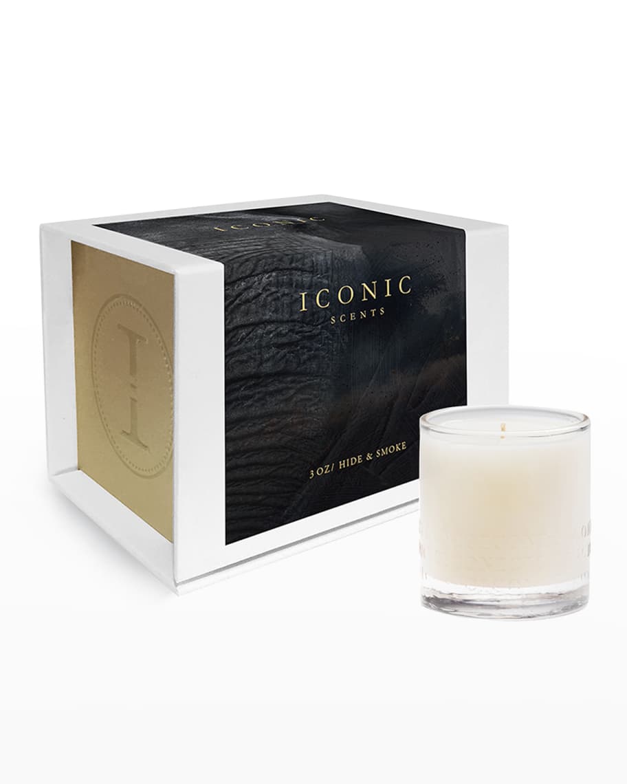 Iconic Scents 3 oz. Hide & Smoke Candle Neiman Marcus