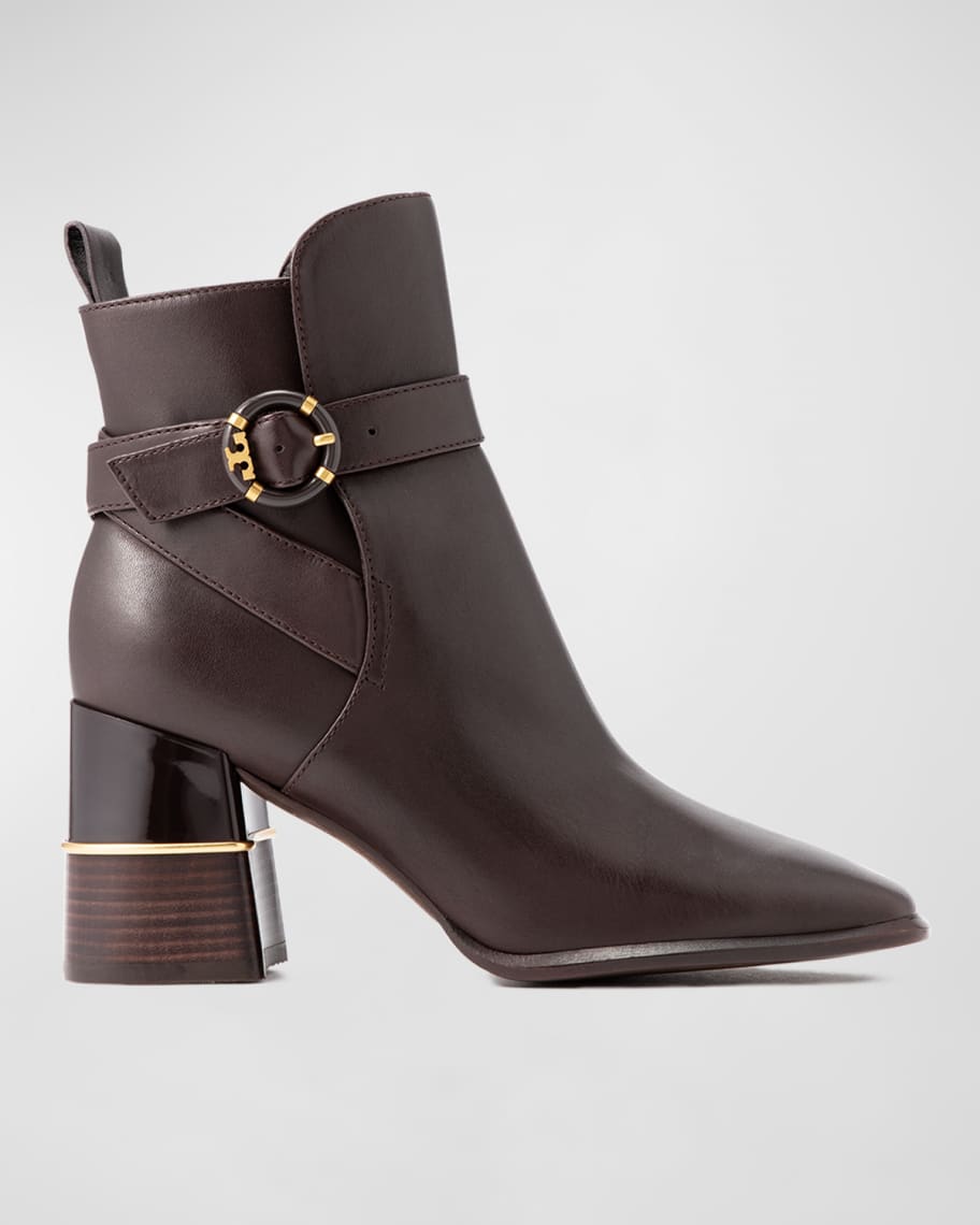 Tory Burch Leather Buckle Ankle Booties | Neiman Marcus