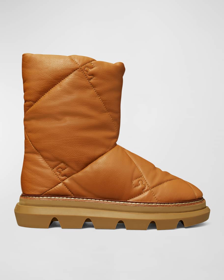 Tory Burch Sleeping Bag Quilted Leather Winter Booties