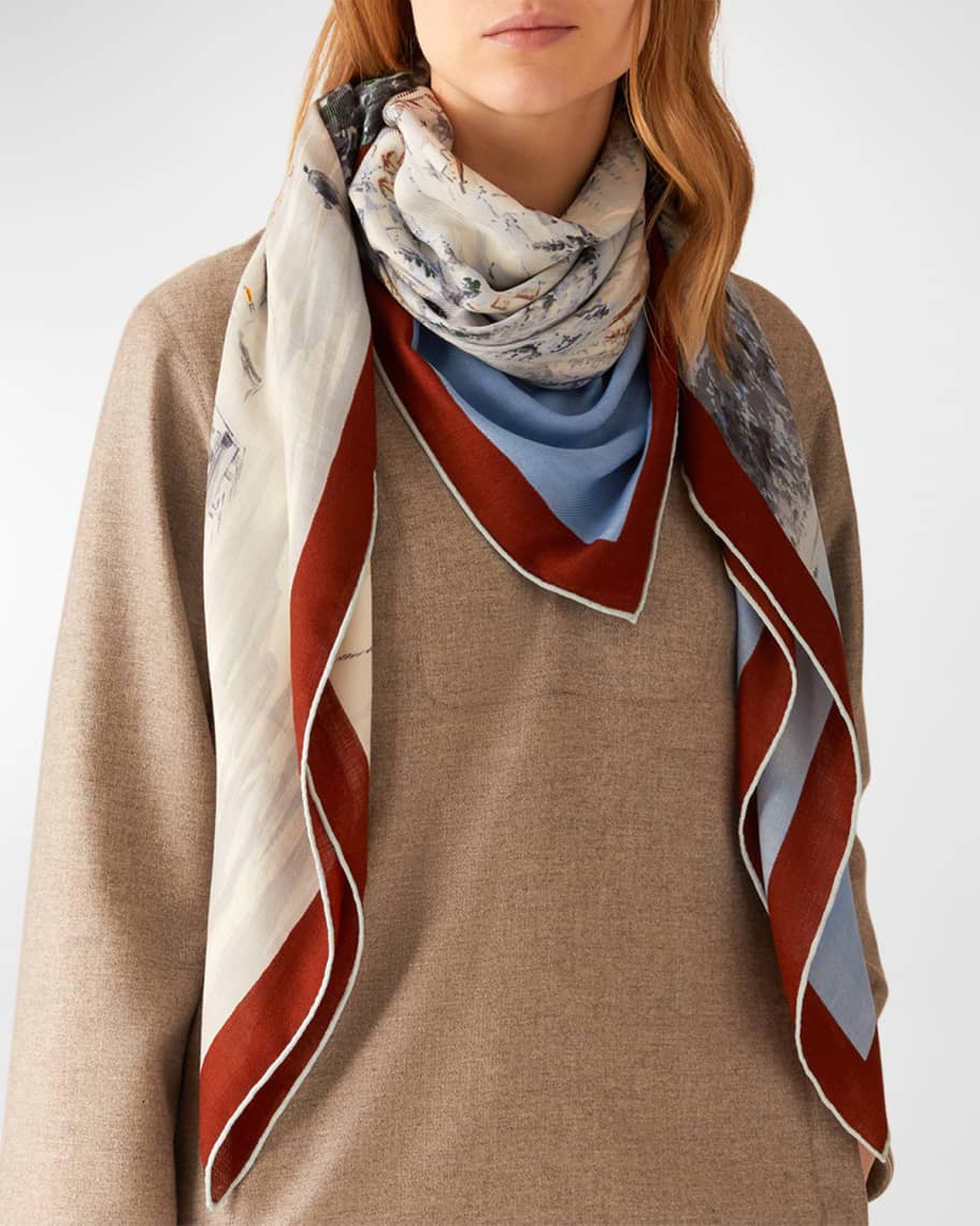 How to wear a Louis Vuitton silk square scarf - tutorial 4 easy ways to  wear around your neck 