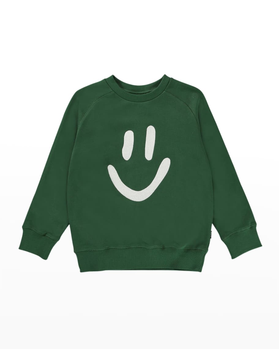 Molo Kid's Mike Smiley Crewneck Sweatshirt, Size 8-12 | Neiman Marcus