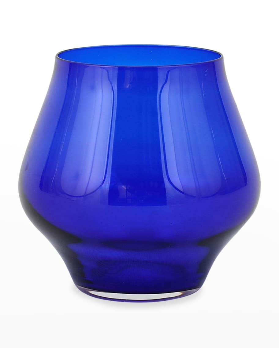Vietri Contessa Cobalt Stemless Wine Glass Neiman Marcus