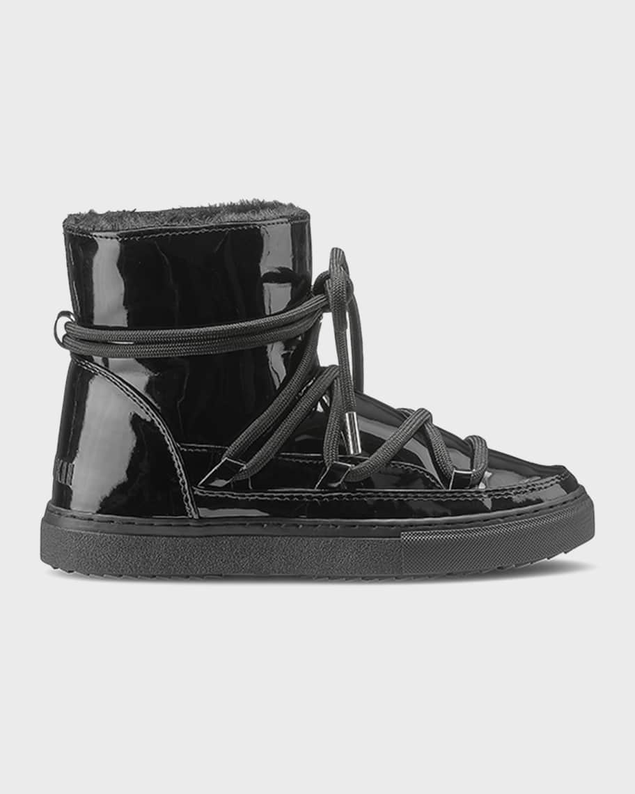 Inuikii Vegan Leather & Faux-Fur Sneaker Rain Boots | Neiman Marcus