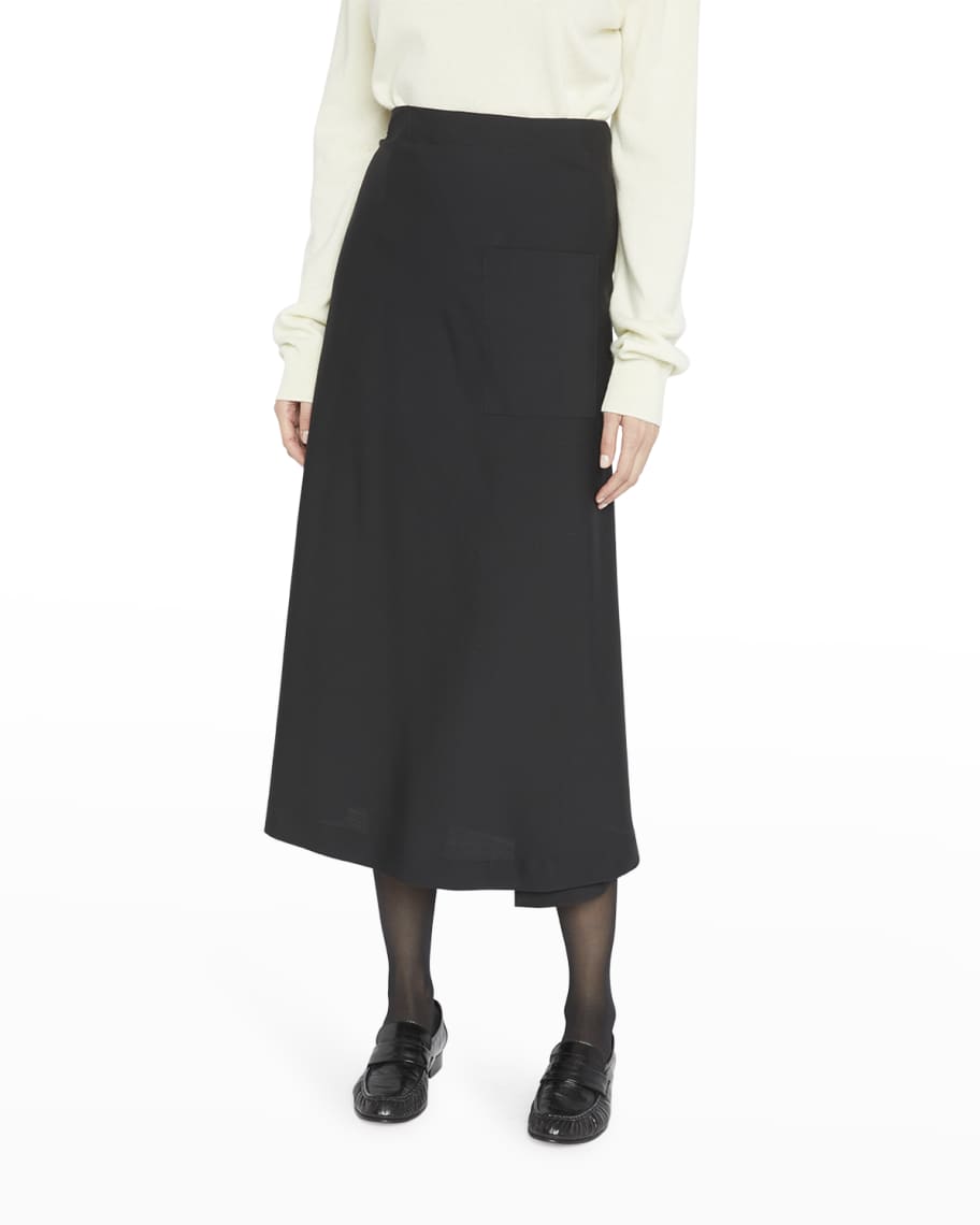 THE ROW Onda Midi Wrap Skirt | Neiman Marcus