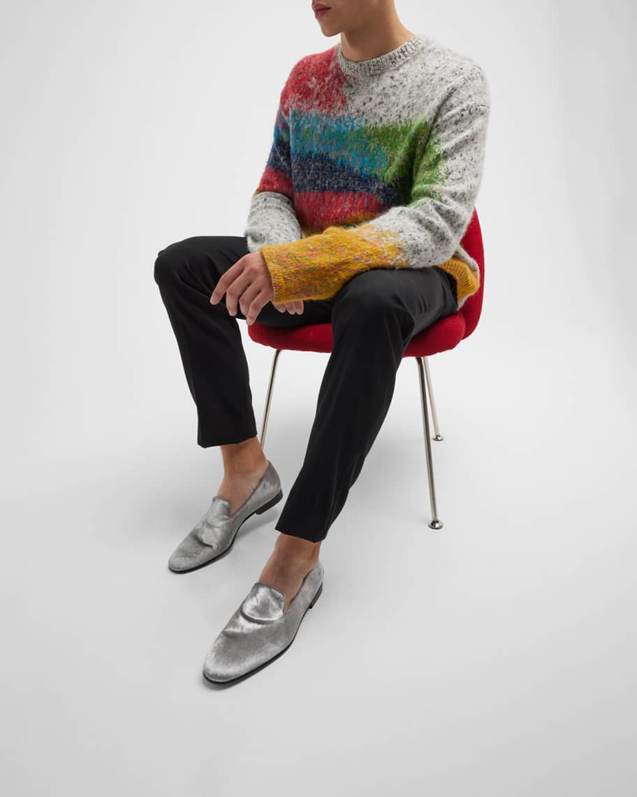 Image 2 of 6: Men's Mario Calf Hair Leather Loafers