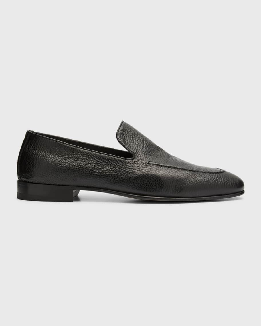 Manolo Blahnik Men's Truro Leather Loafers | Neiman Marcus