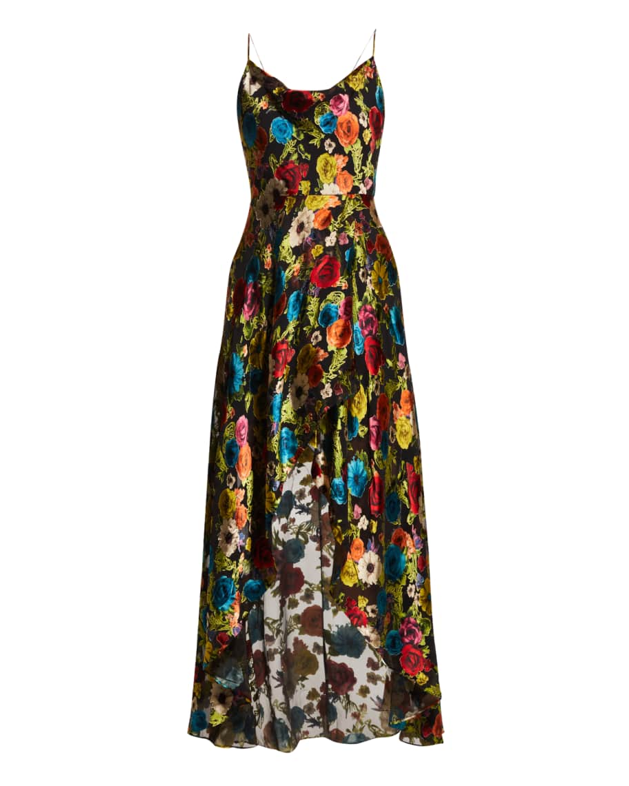 Alice Olivia Christina Floral High Low Dress Neiman Marcus