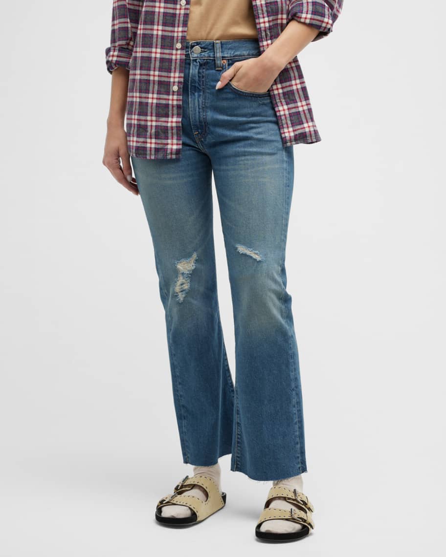 Denimist Jaclyn Distressed Slim Kick Jeans Neiman Marcus