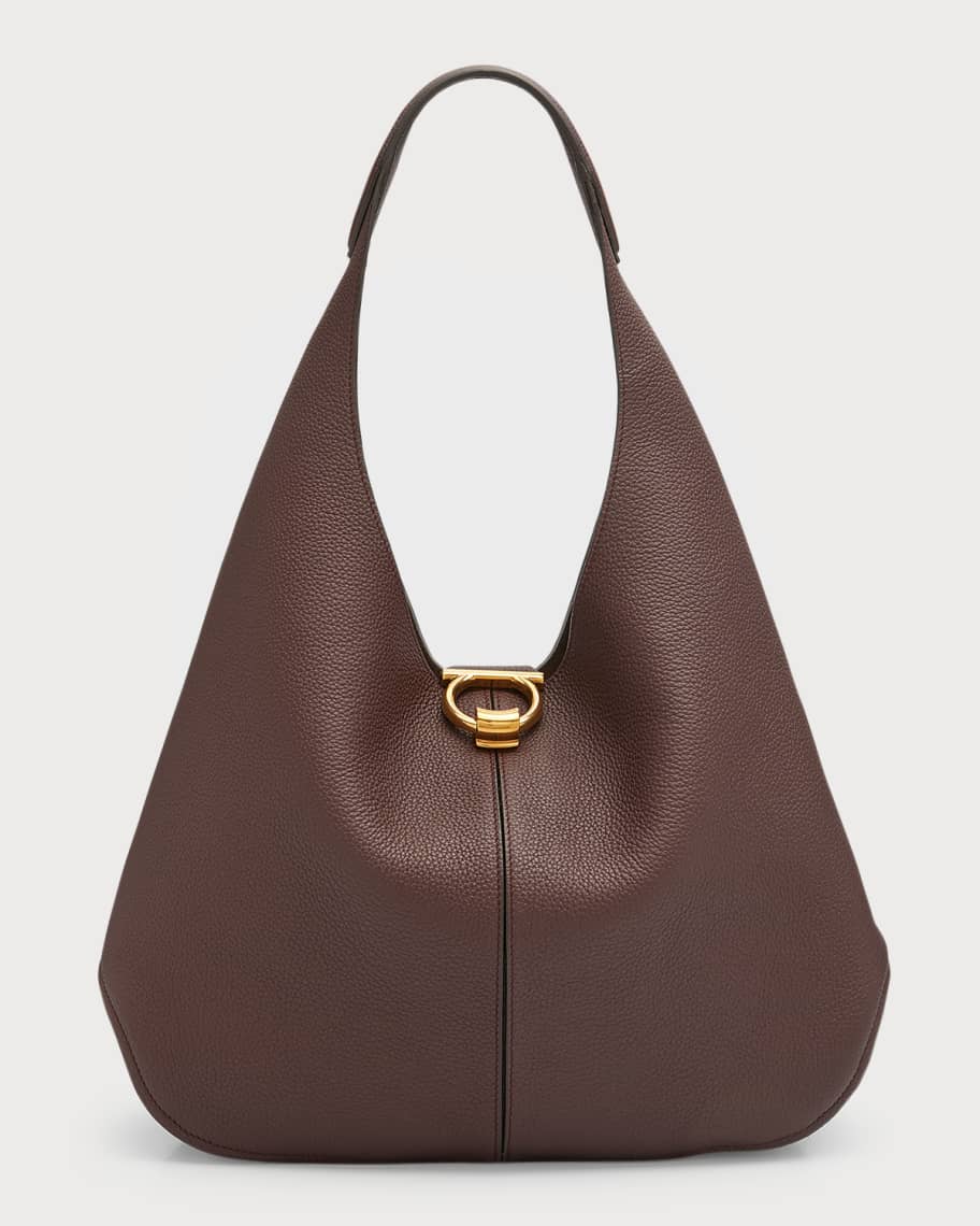 Ferragamo Mini Gancini Leather Hobo Bag