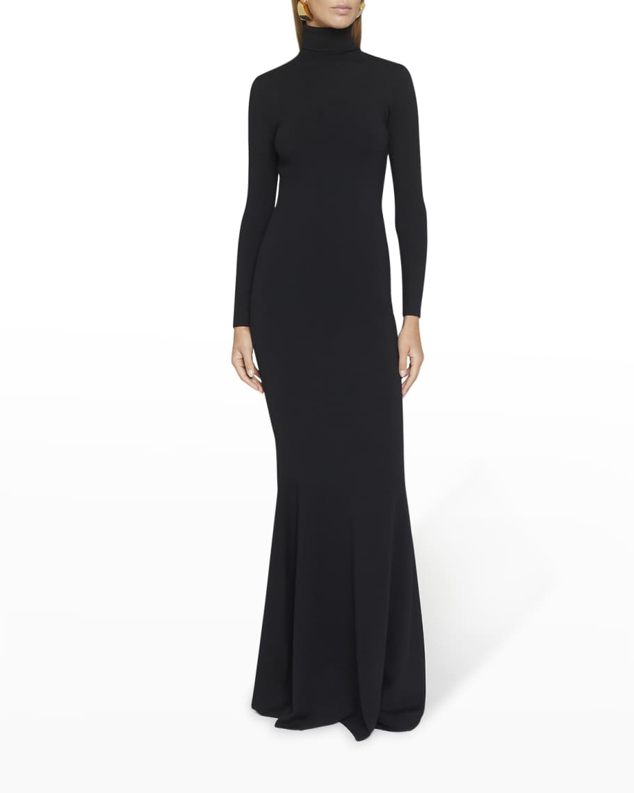 Saint Laurent Turtleneck Evening Gown | Neiman Marcus